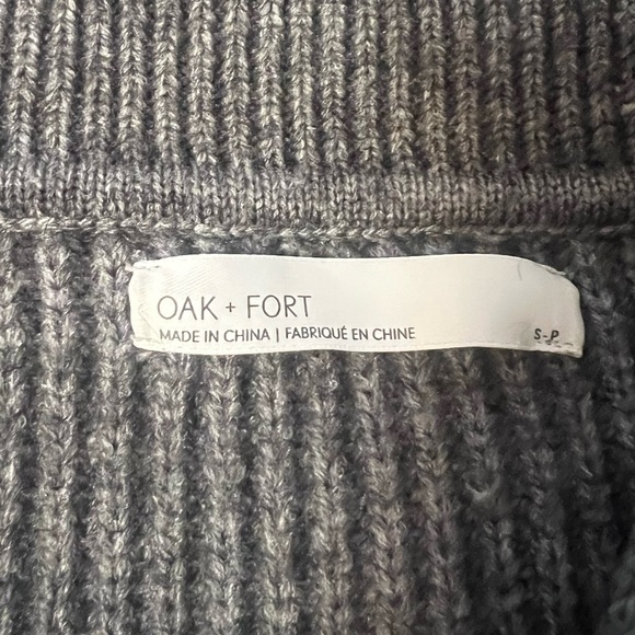 Oak + Fort High Neckline Zip Up Sweater - Picture 7 of 9
